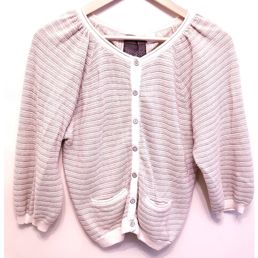 3/$25 Anthro Guinevere Knit Ruched Back Cardigan M